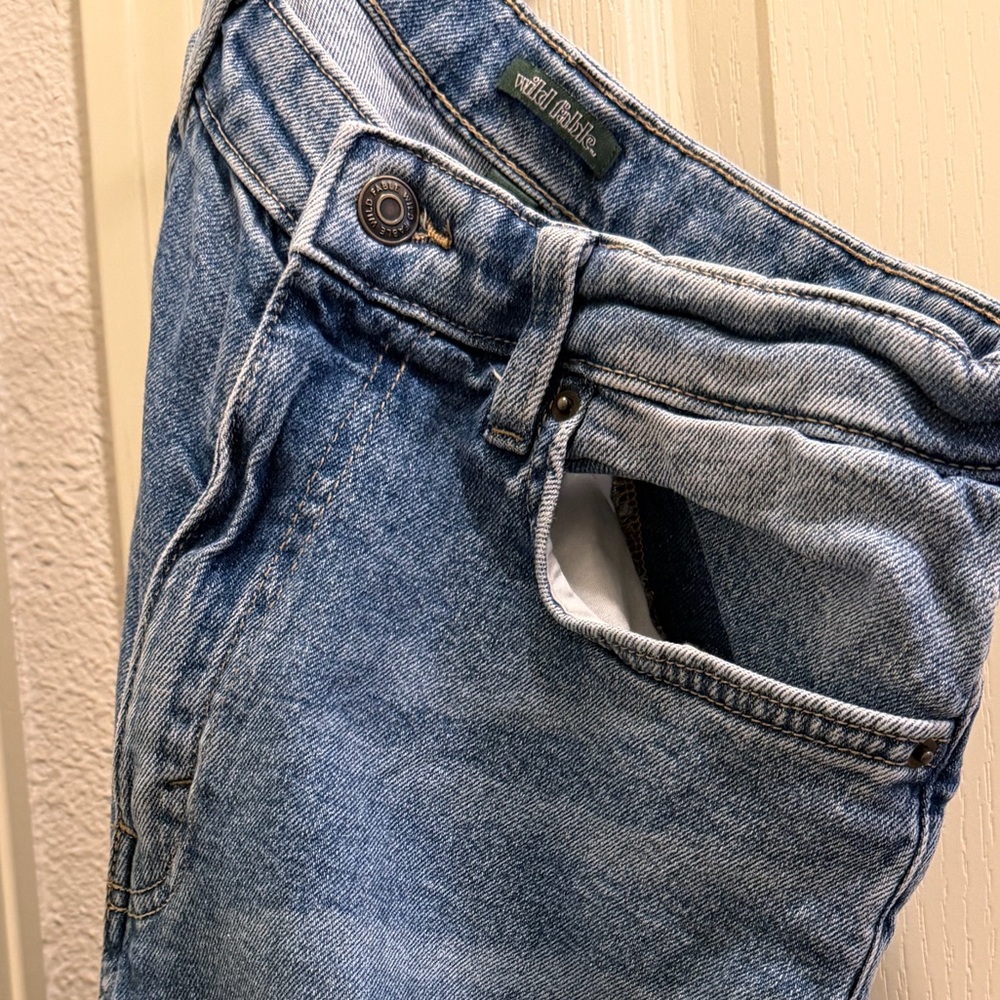 Wild Fable Light Blue Denim Distressed Jeans